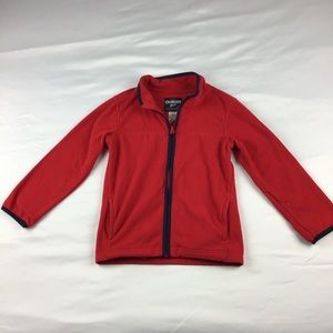 Oshkosh Boys Red Fleece Full Zip Jacket Size 6